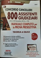 Libro concorso Cancellieri 800 Assistenti giudiziari 2016 - edizioni Simone