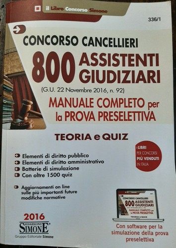 Libro concorso cancellieri 800 - concorso,