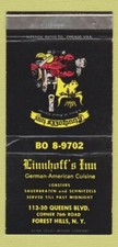 Copertina libro fiammiferi - Linnhoff's Inn German Forest Hills NY WEAR 30 Strike