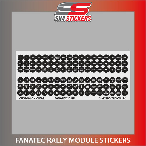 Adesivi modulo rally fanatec - adesivi,
