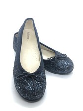 Scarpe ballerina bambina brillantini blu occasioni speciali 37
