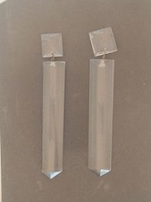 Lotto 10 gocce a prisma triangolare  per ricambio antichi  lampadari