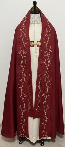 Piviale rosso oro ulivo double