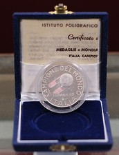 Italia 1982 Mondiali Calcio Italia Campione Med. Arg. 986 D. mm.35 SCATOLA IPZS.
