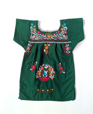 Abito folk midi verde puebla