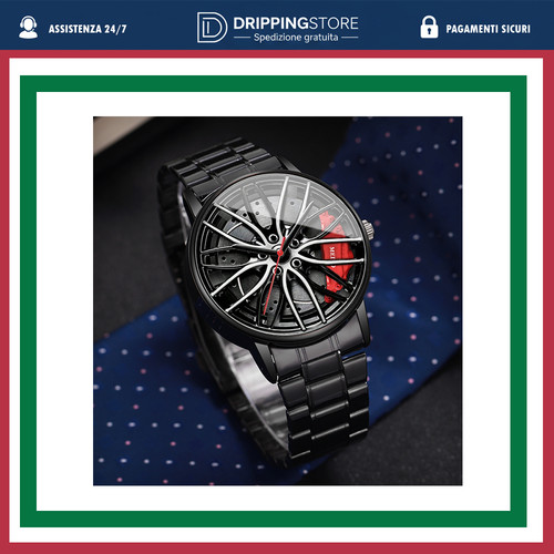 Orologio ruota auto sportiva - orologio,