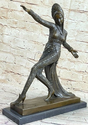 Bronzo scultura ballerina - scultura., "