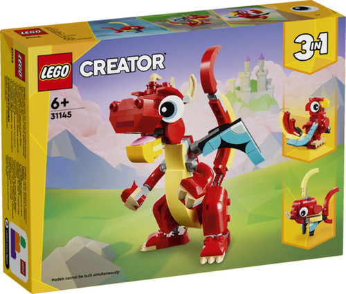 Lego creator drago rosso - lego,