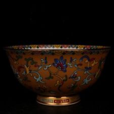 Ciotola 5,2" Collezione Famiglia Cinese Rosa Porcellana Dorata Fiore di Loto Ramo