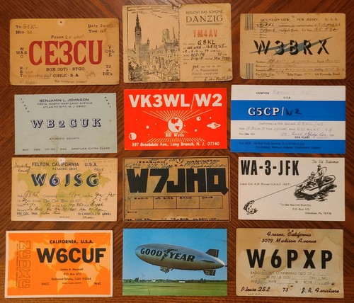 Lotto carte qsl ham - (142),