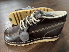 Kickers Stivali da Passeggio Chukka in Pelle da Uomo, Marrone Cioccolato - Taglia 7