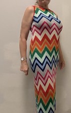 Abito da sera Twin set Simona Barbieri elegante multicolore jersey lurex TU S/M