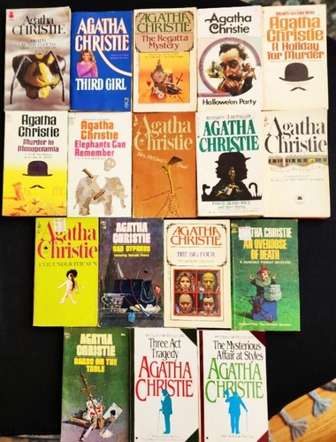 Agatha christie lot vtg - christie~lot, 17