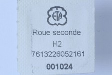 Eta 2836-2 Part 227 h=507 Roue seconde Second wheel Ruota secondi