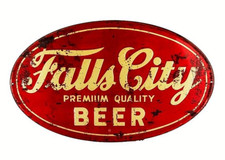 TARGA METALLO FALLS CITY BEER
