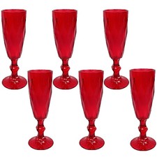 Set 6 Bicchieri Flûte Rossi