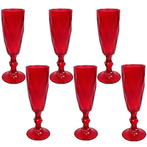 Set bicchieri flûte - set, rossi