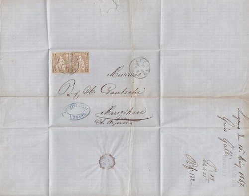 Svizzera 1867 lugano - svizzera:, 1867: