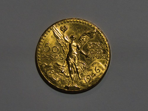 Moneta oro pesos messicano - moneta,