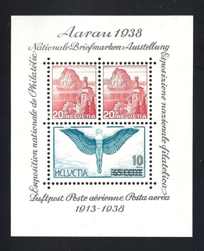 Svizzera 1938 aarau foglio - svizzera,
