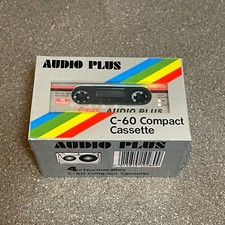 x4 nastri audiocassette vuoti Audio-Plus C60 nuovi sigillati vecchio magazzino