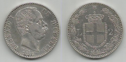 Umberto 2 lire - -,