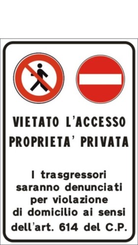 Cartello proprieta privata - cartello,