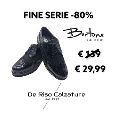 Bertone Francesina Donna  Vernice Scamosciata 100% Made in Italy Fine Serie -80%