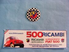 FIAT 500 D F L R ADESIVO PULSANTE CLACSON 3D RESINATO LOGO ABARTH