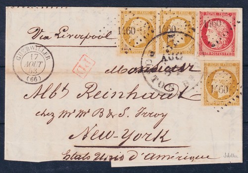 Lot 1872 6d 1fr carmin - -,