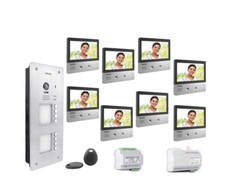 KIT VIDEOCITOFONO 8 FAMIGLIE
