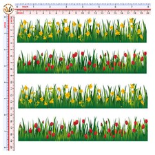 fiori kit adesivi auto moto casco tuning prato sticker print pvc flowers 4 pz.