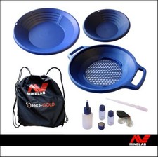 KIT PRO GOLD MINELAB RICERCA ORO COMPLETO SETACCIO CERCA METALLI METAL DETECTOR