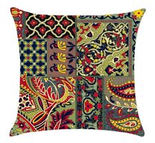 Copricuscino Ciniglia Cotone Paisley, Floreale & Geometrico Pattern Per Divano