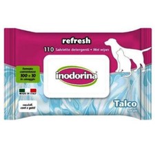 Salviette Inodorina Detergenti Talco 110 pz. Per Cani Gatti Cuccioli Salviettine