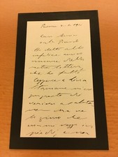 Lettera autografa di Antonino D'Antona