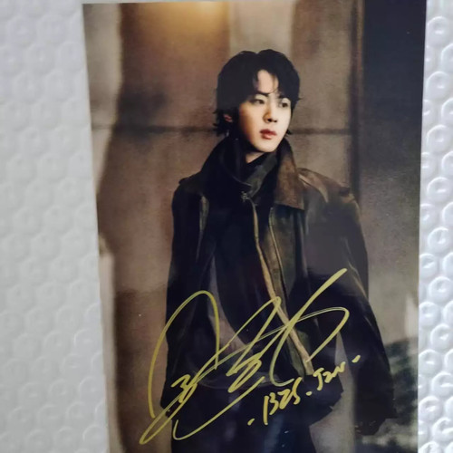 Kim seok jin autografo foto - kim,