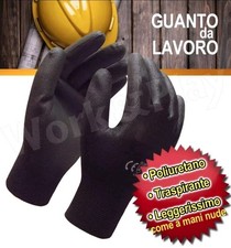 N 60 PAIA DI   GUANTI DA LAVORO  IN POLIURETANO GUANTI MULTIUSO. MISURE 9