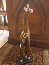 Scultura Legno Giraffa