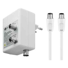 amplificatore segnale antenna tv da interno uhf vhf 1 ingresso 2 uscite