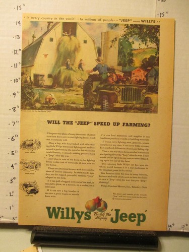 Annuncio giornale 1944 willys - giornale,