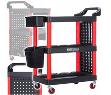 KD1076 Carrello Da Officina Carrello Mobile Con 3 Ripiani