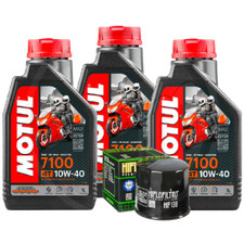 TAGLIANDO SUZUKI DL 650 V-STROM MOTUL 7100 10W40 FILTRO OLIO HIFLO 2016/2017