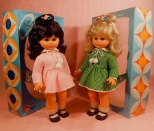 Mara e Michela Cabar -FUNZIONANTI- 1968 bambole vintage sebino ratti furga