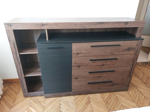 Comò cassetti rovere nero - rovere,