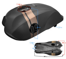 Serbatoio carburante nero