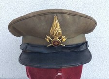 Berretto visiera vintage kaki estivo Vigili del Fuoco anni '50 originale