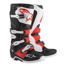 Stivali da motocross Alpinestars Tech 7 neri bianchi rossi MX stivali da cross taglia: 51 EU
