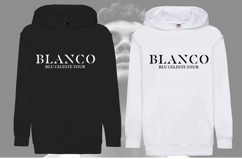 Felpa blanco blu celeste tour - blu,