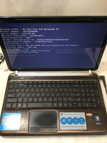 Pavilion dv6 boot to - dv6,